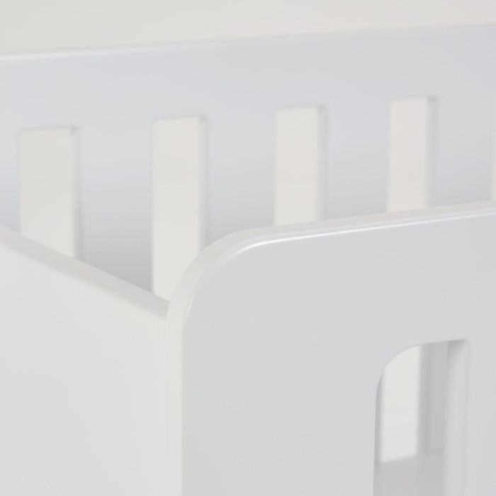 Cuna Convertible Madera Mdf Lacado Blanco, 72 Cm