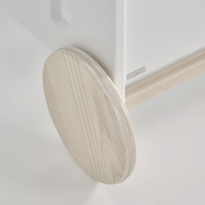 Cuna Convertible Madera Mdf Lacado Blanco, 72 Cm