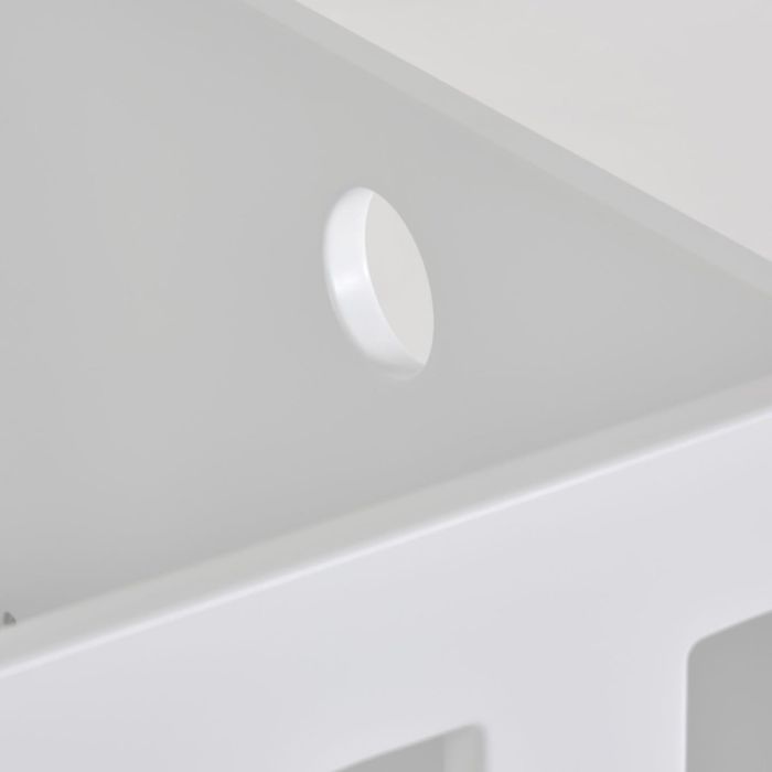 Cuna Convertible Madera Mdf Lacado Blanco, 72 Cm