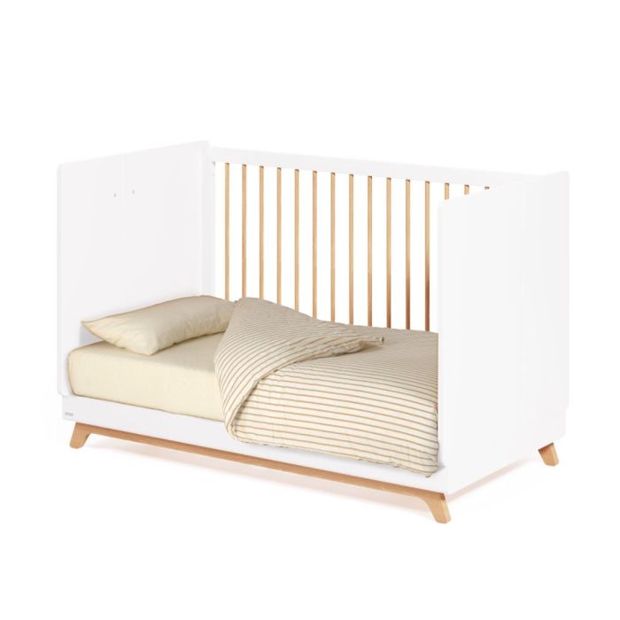 Cuna Convertible Madera Haya Lacada Blanco, 144 Cm
