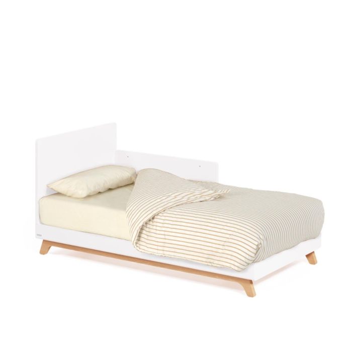 Cuna Convertible Madera Haya Lacada Blanco, 144 Cm