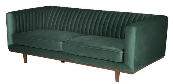 Sofá 3 Plazas Dante Vintage Verde Abeto, 210 Cm