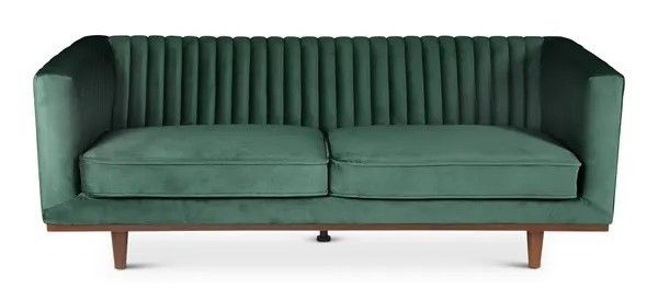 Sofá 3 Plazas Dante Terciopelo Madera, 210 Cm