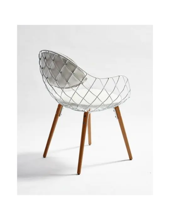 Silla Escandinavo Blanca, Metal Albert 53 Cm