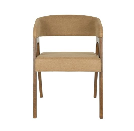 Silla Comedor Tejido Beige Madera, 58 Cm