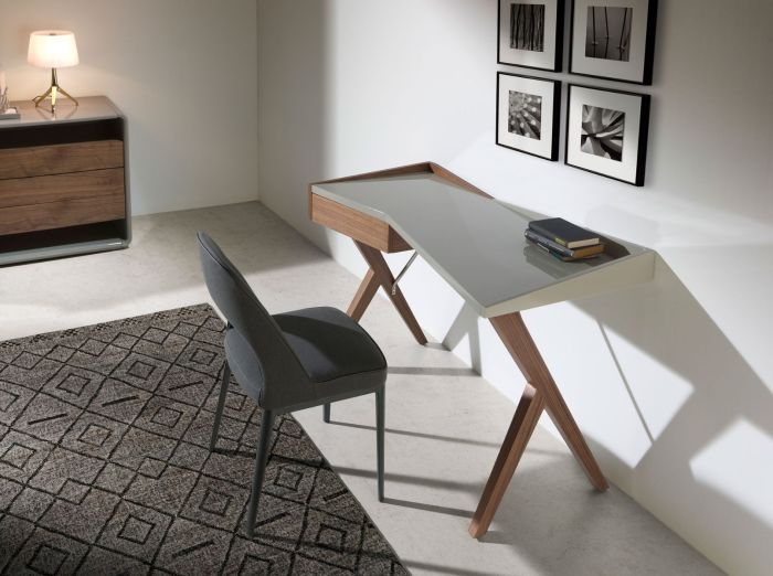 Silla Tejido Gris Oscuro Acero Negro, 47 Cm