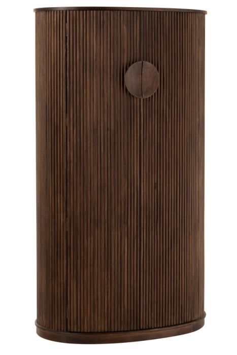 Armario Bar vintage en madera de mango marrón oscuro.