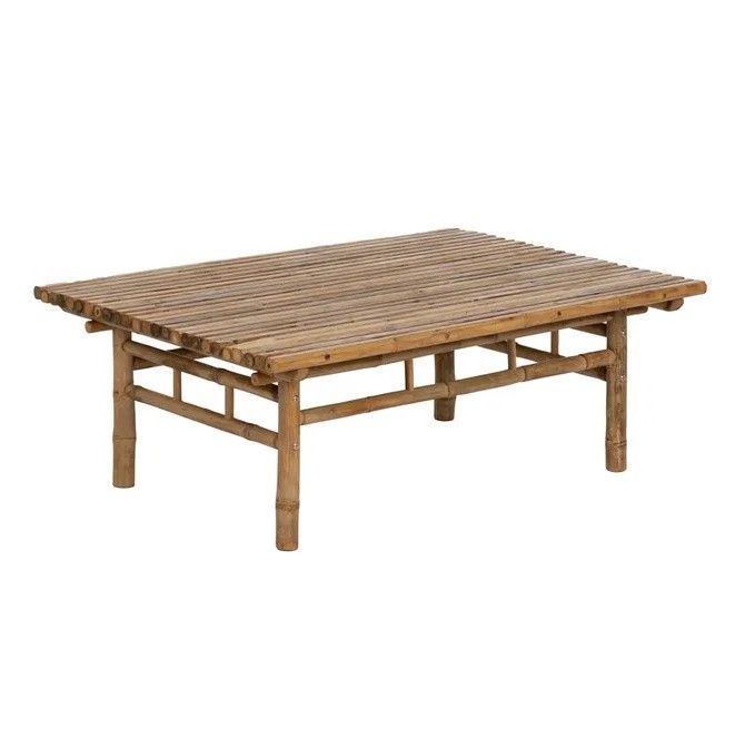 Mesa de centro tropical en bambú natural.