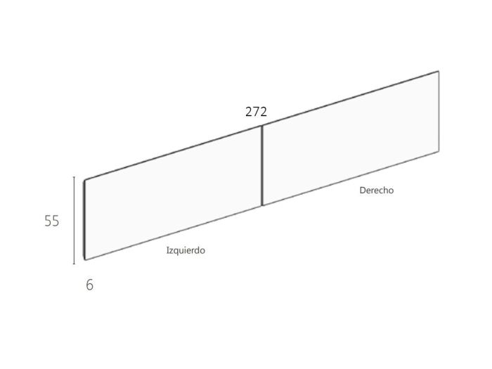 Dormitorio con Cabecero Suspendido, 288 Cm