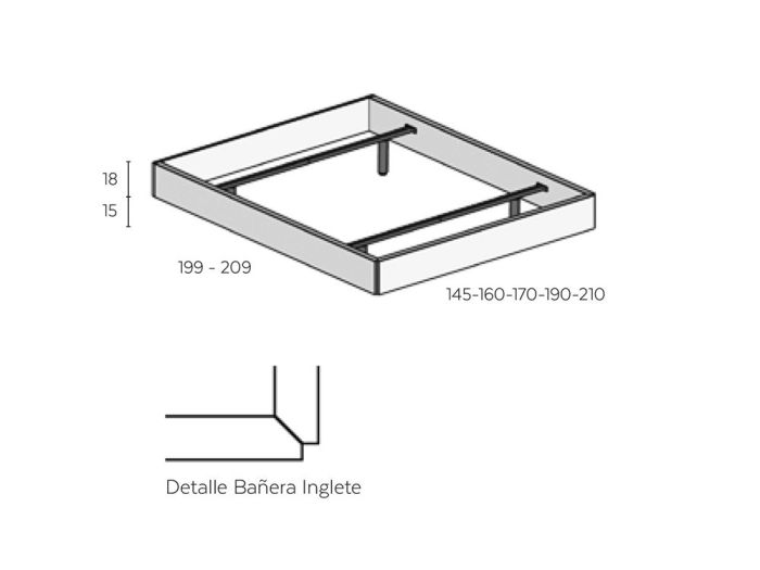 Dormitorio con Cabecero Suspendido, 288 Cm