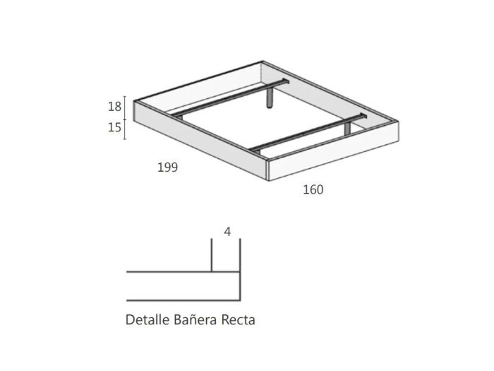 Dormitorio con Cabecero Tapizado, 293 Cm