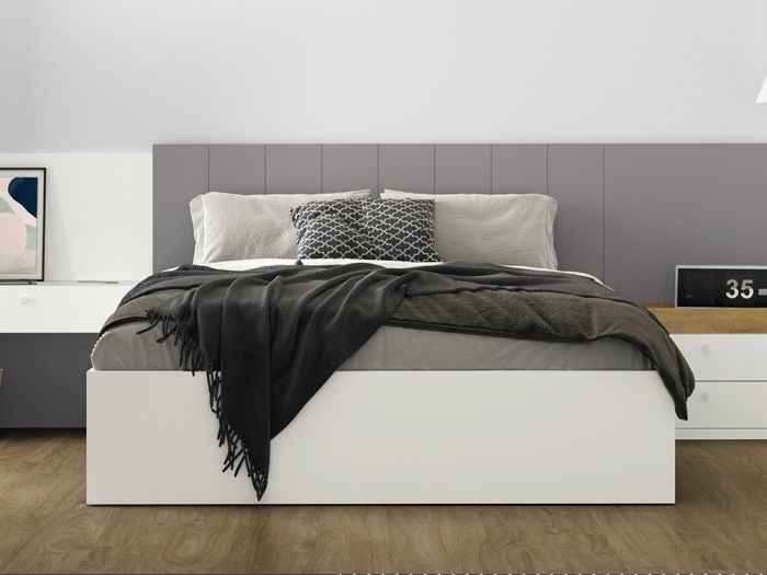 Cama con Paneles Cabecero y Aro Olimpia Stay 