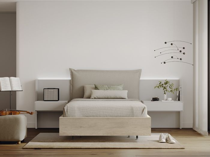 Cama Habitación Cushion Limit Tapizado 16