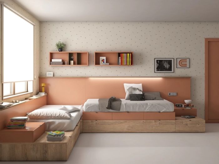 Dormitorio Juvenil Compartido camas en L Vita 16