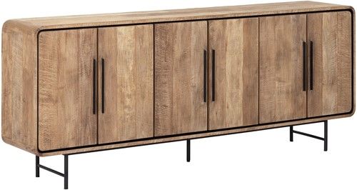 Aparador 6 Puertas Madera Teca Reciclada, 220 Cm
