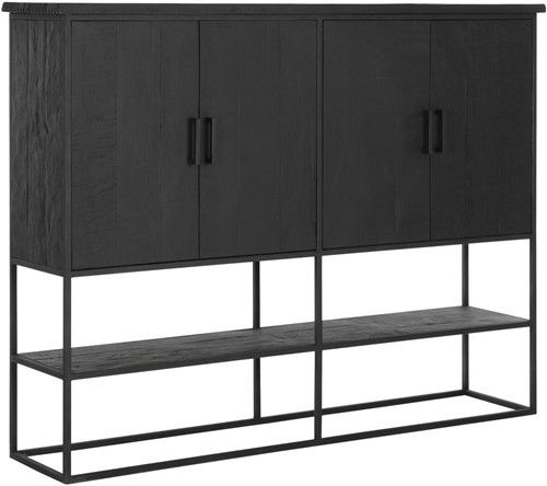 Aparador Alto Timeless Madera Teca Metal, 140 Cm