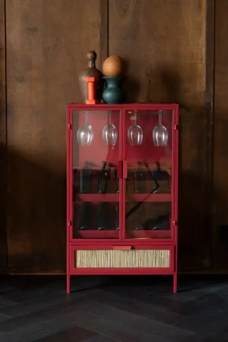 Vitrina Vinoteca Madera Abeto Rojo, 60'5 Cm