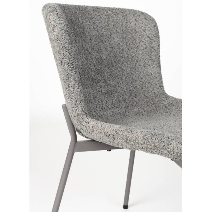 Silla Comedor Tejido Gris, 50 Cm