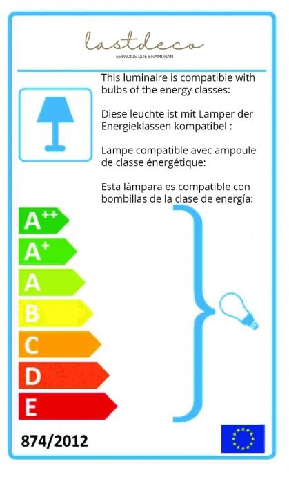 Lámpara Sobremesa Hojas Metal Oro, 77 Cm