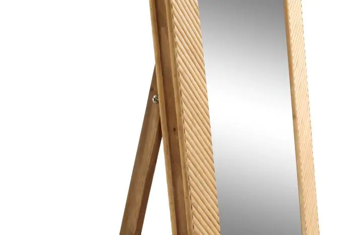 Espejo Vestidor Ratán Espejo Natural, 180 Cm