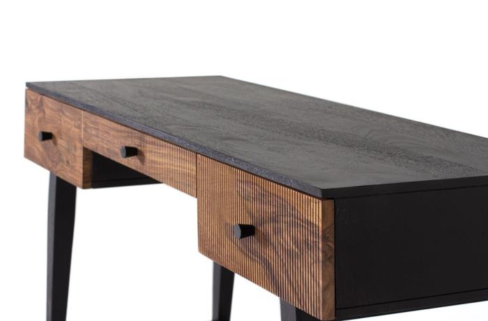 Escritorio  Madera Palisandro Mango Metal, 132 Cm