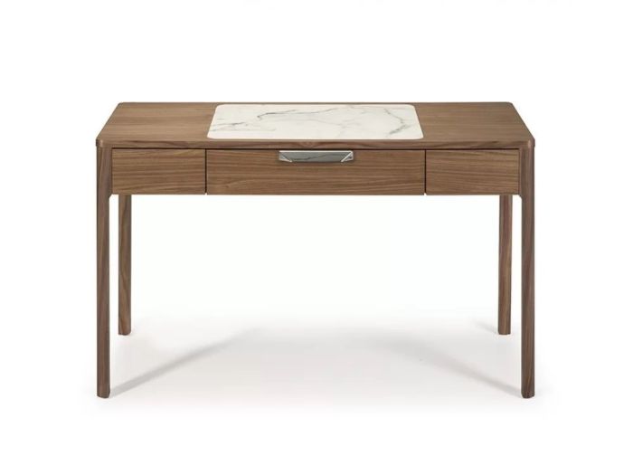 Escritorio Tocador Chapa Nogal Porcelánico, 120 Cm