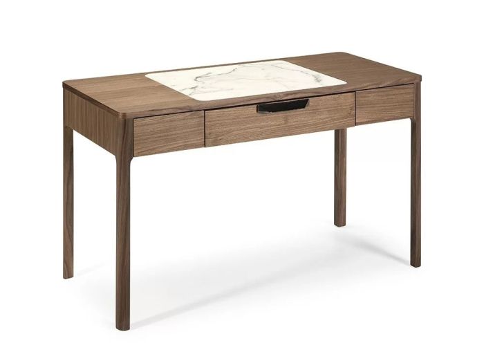 Escritorio Tocador Chapa Nogal Porcelánico, 120 Cm