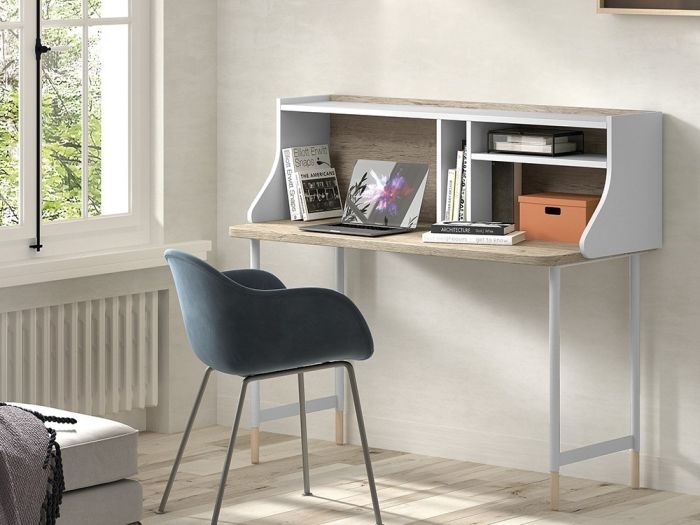 Escritorio Melamina Metal Verde Ciprés, 120 Cm