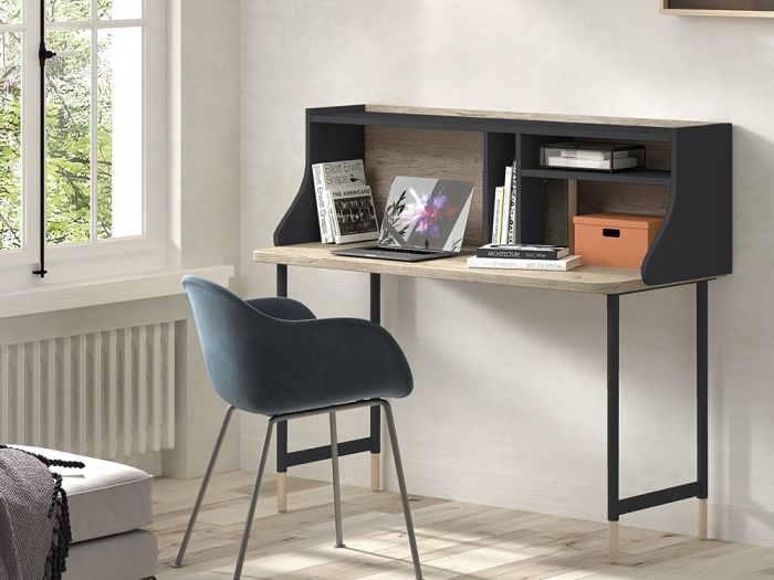 Escritorio Melamina Metal Verde Ciprés, 120 Cm