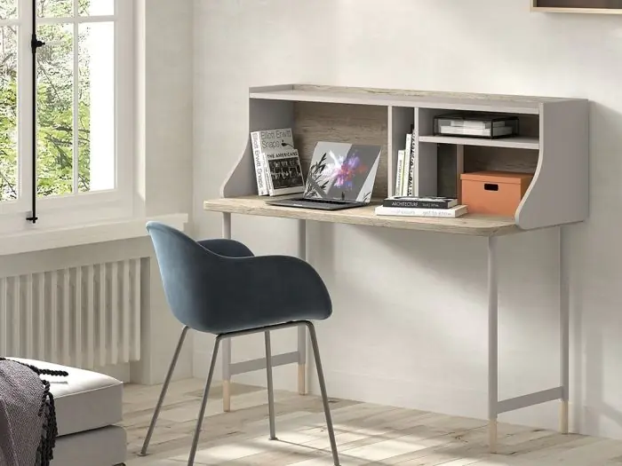 Escritorio Melamina Metal Verde Ciprés, 120 Cm