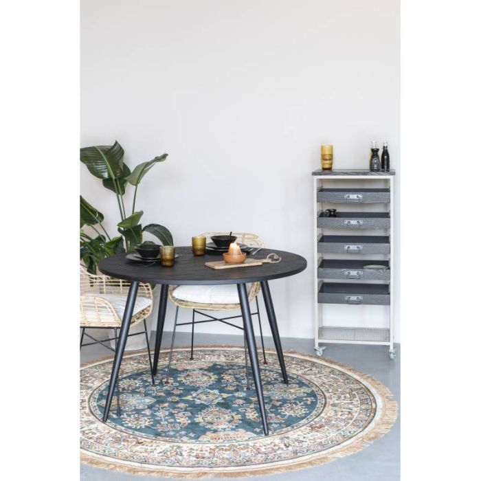Estantería Cajones Hierro Negro, 120 Cm