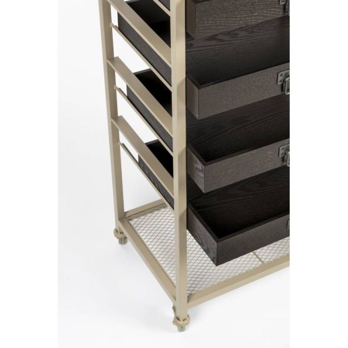 Estantería Cajones Hierro Negro, 120 Cm