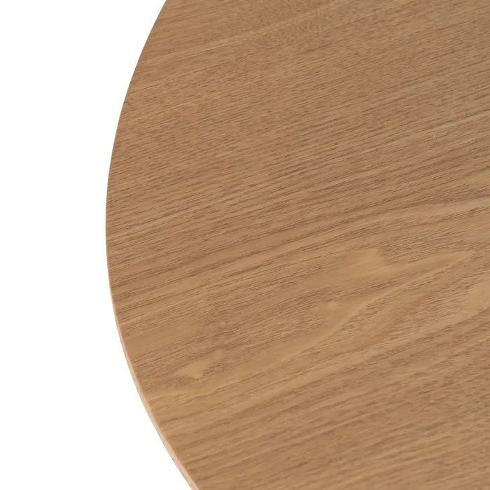 Mesa de Comedor Ovalada de Pie Central Natural, 160 Cm