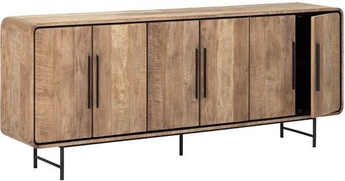 Aparador 6 Puertas Madera Teca Reciclada, 220 Cm
