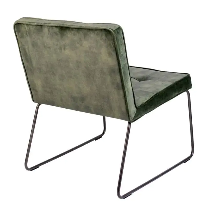 Sillón Tejido Metal Verde Gris, 75 Cm