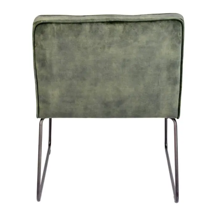 Sillón Tejido Metal Verde Gris, 75 Cm
