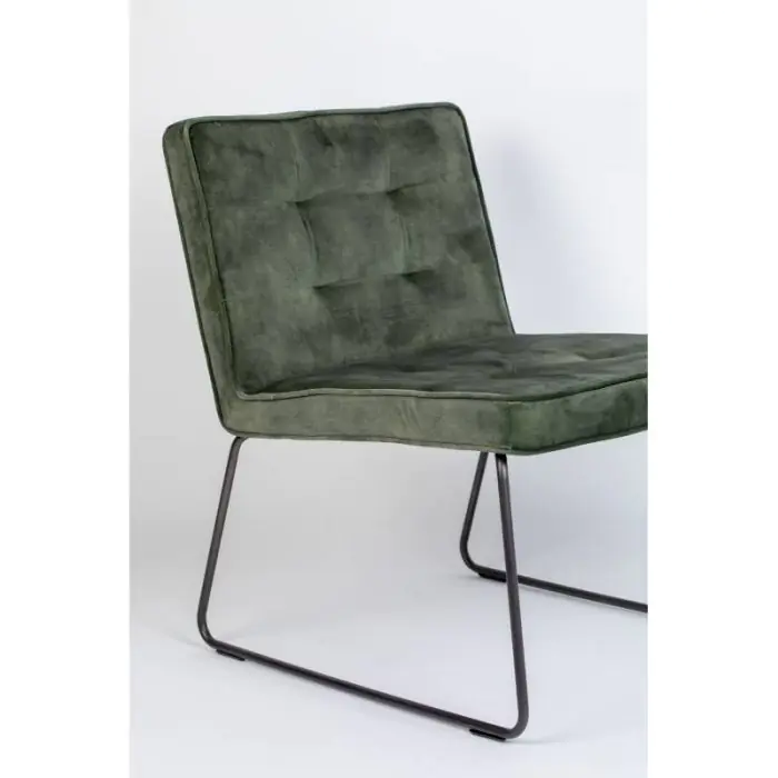 Sillón Tejido Metal Verde Gris, 75 Cm