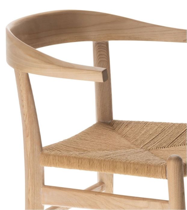 Silla Cuerda Madera Fresno Natural, 63 Cm