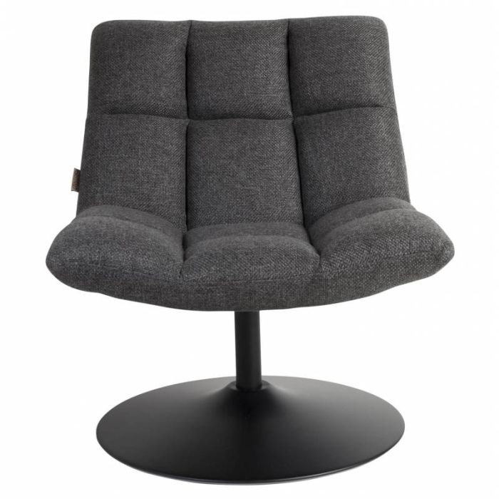 Sillón Bar Estilo Moderno Gris Oscuro Tejido Acero, 72 Cm
