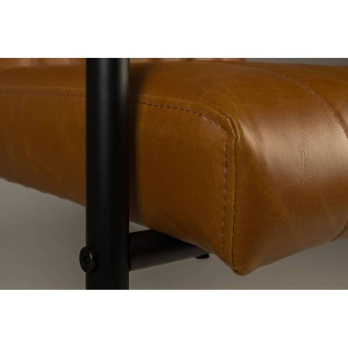 Silla Stitched  Marrón Acero Negro, 83 Cm