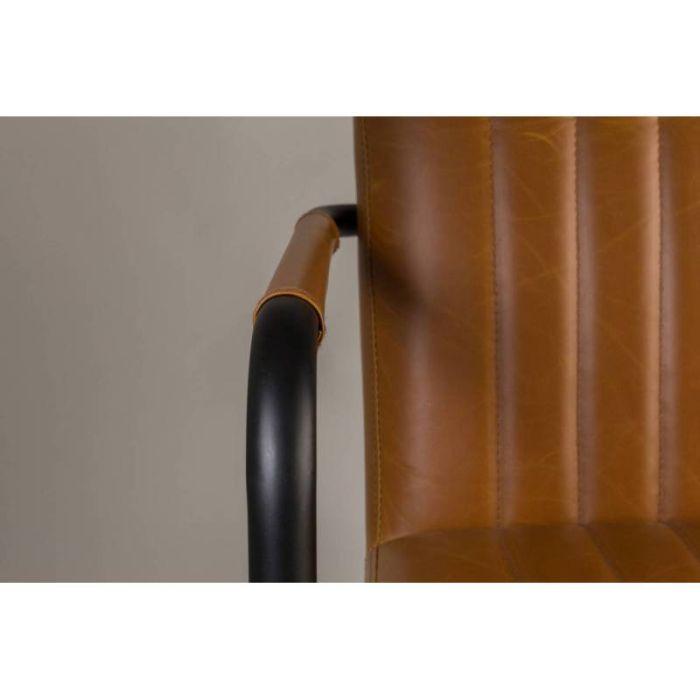 Silla Stitched  Marrón Acero Negro, 83 Cm