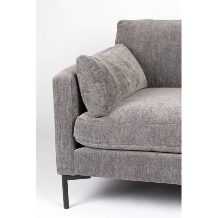 Sillón Moderno Contemporáneo Tejido Gris Acero, 101 Cm