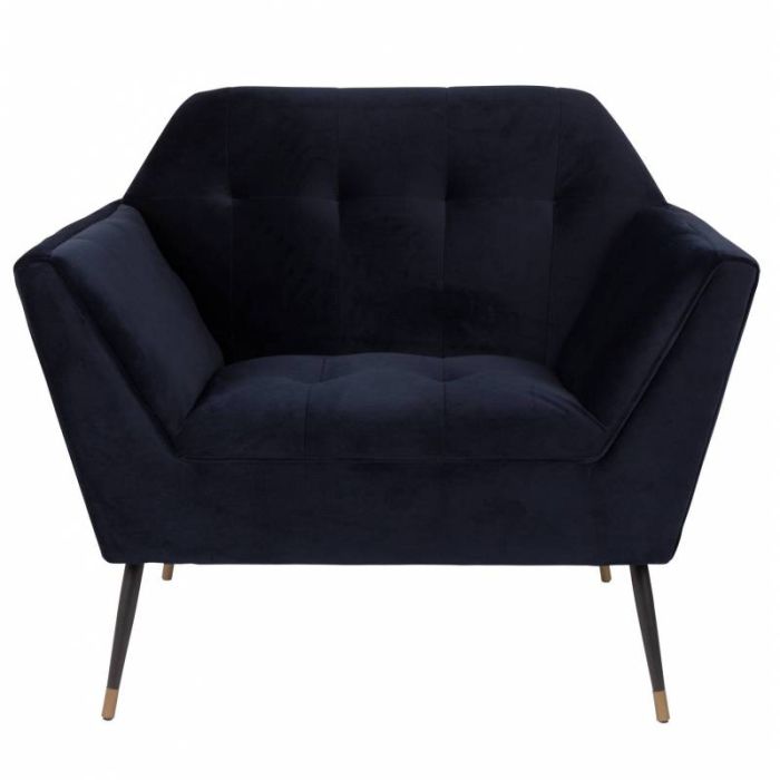 Sillón Terciopelo Azul Oscuro 