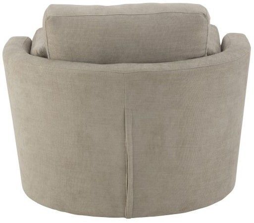 Sillón Pivotante Madera/Tejido Gris