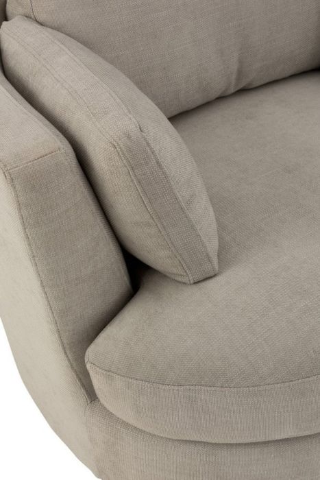 Sillón Pivotante Madera/Tejido Gris