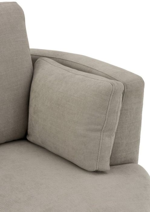 Sillón Pivotante Madera/Tejido Gris