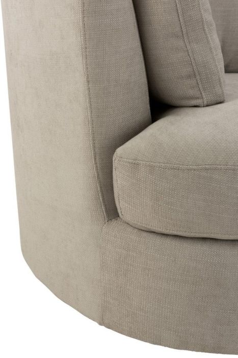 Sillón Pivotante Madera/Tejido Gris