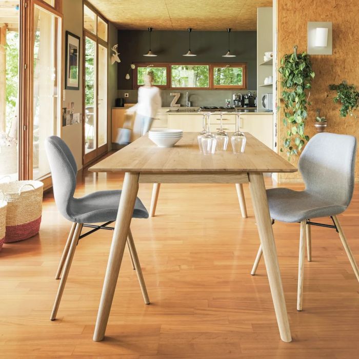 Mesa Comedor Roble Macizo, 180 Cm