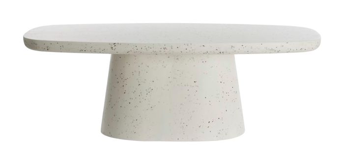 Mesa Centro Jardín Hamura Blanco Terrazo