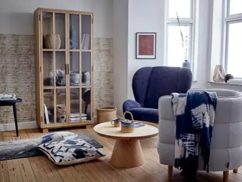 Mesa Auxiliar Lojo Marrón Madera, 80 Cm